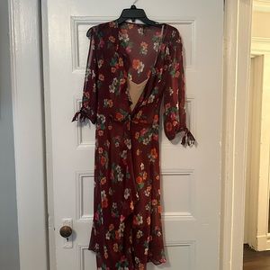 Maje dress with Calvin Klein Slip dress underneath